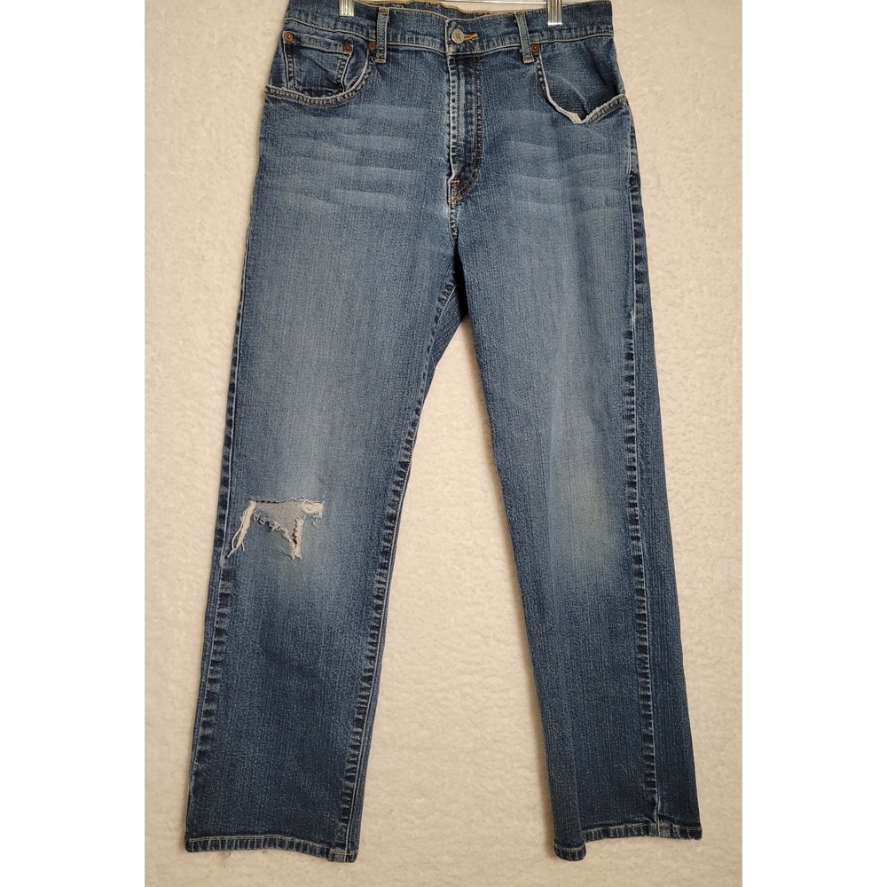 Lucky Brand Womens Denim Jeans Sz 32 Loose‎ Fit Dungarees By Gene Montesano 0192